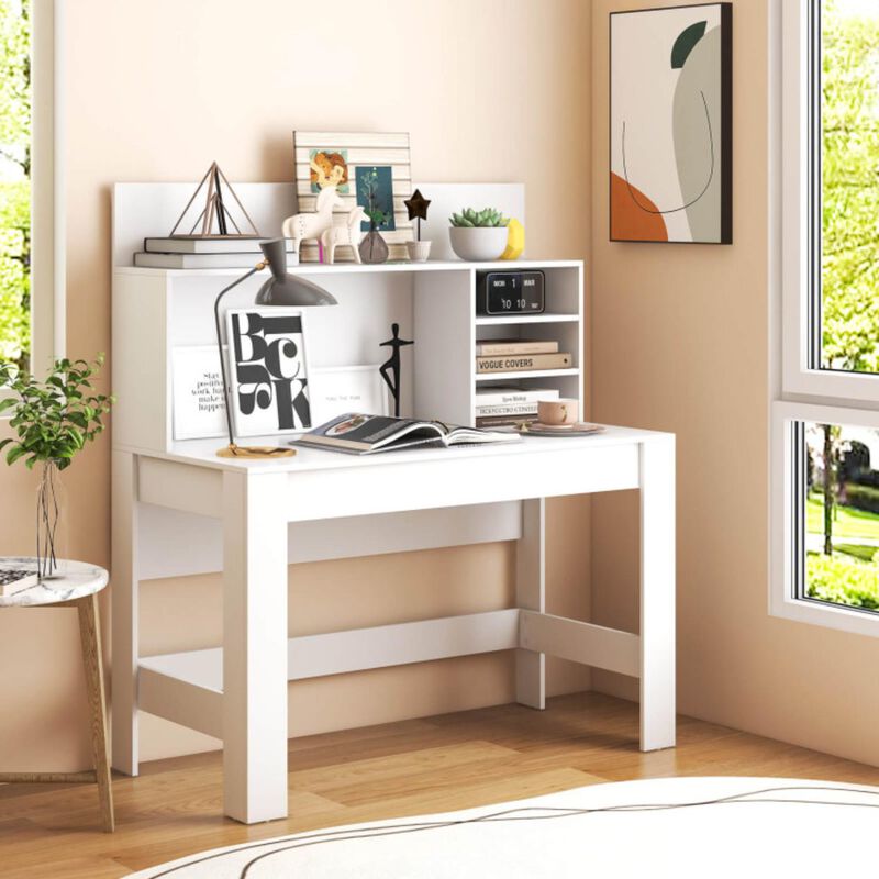 Hivvago 48 Inch Writing Computer Desk with Anti-Tipping Kits and Cable Management Hole
