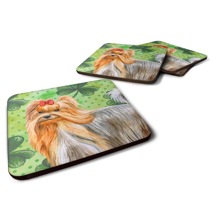 Caroline's Treasures Yorkshire Terrier St Patrick's Decorative coasters, Multicolor