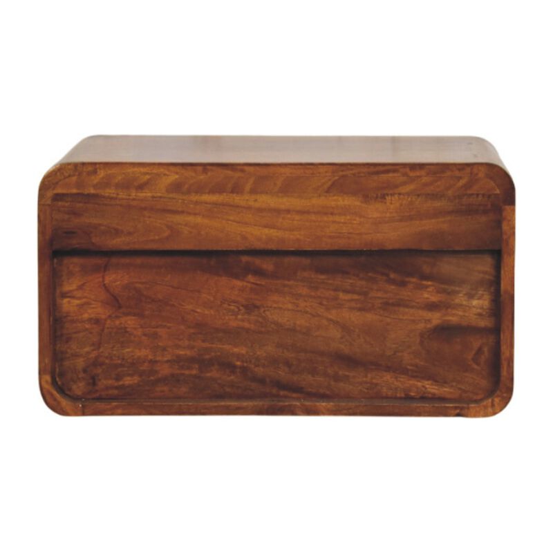 Artisan Furniture Solid Wood Avora Wall-Mounted Chestnut Nightstand