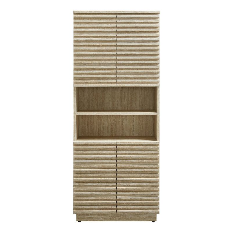 Modway Render Tall Faux Travertine Linen Storage Cabinet