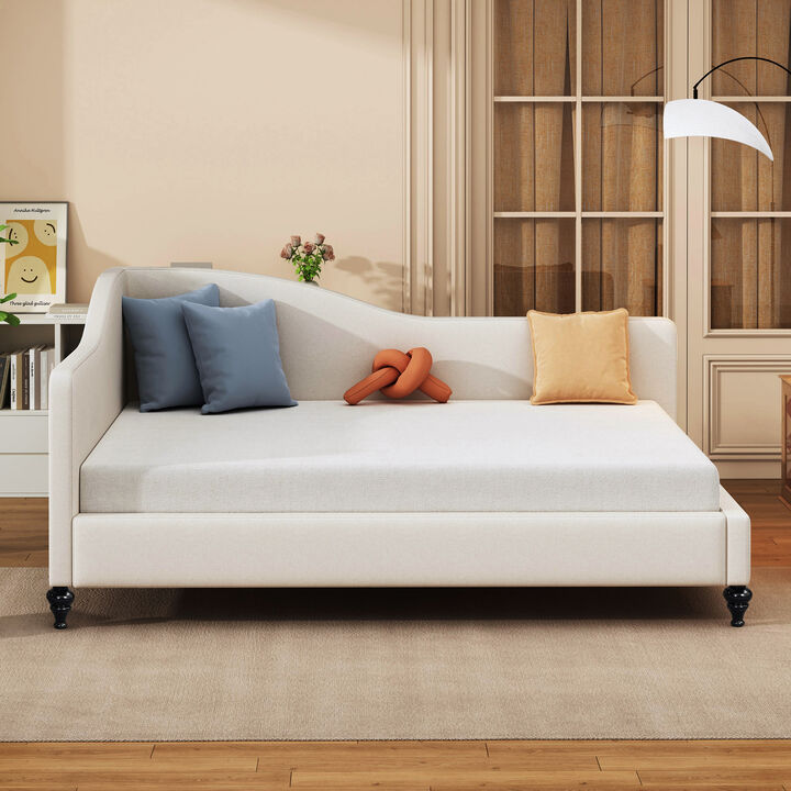 Merax L-Shaped Linen Upholstered Daybed