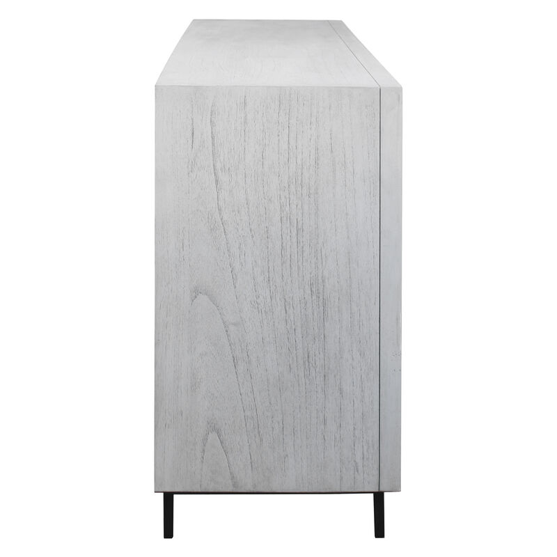 Checkerboard 4 Door Gray Cabinet