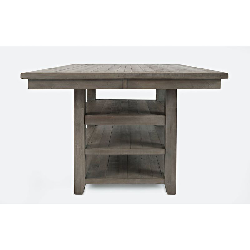 Jofran Outer Banks Reclaimed Pine Adjustable Height 60 Storage Dining Table