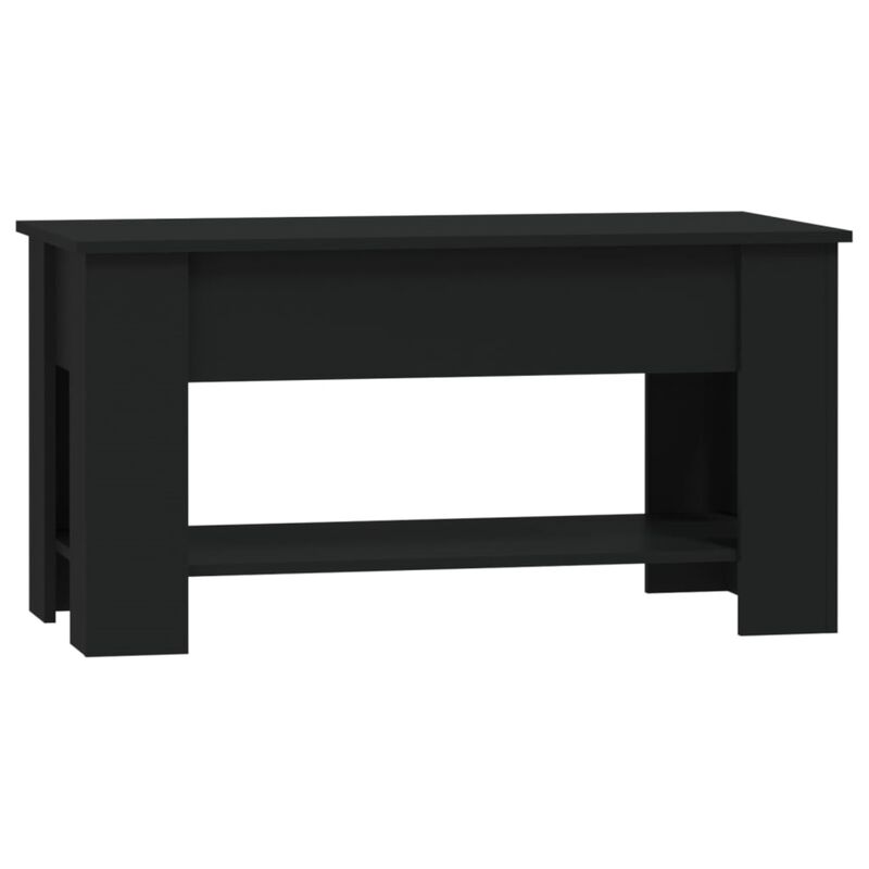 vidaXL Coffee Table Black 39.8"x19.3"x20.5" Engineered Wood