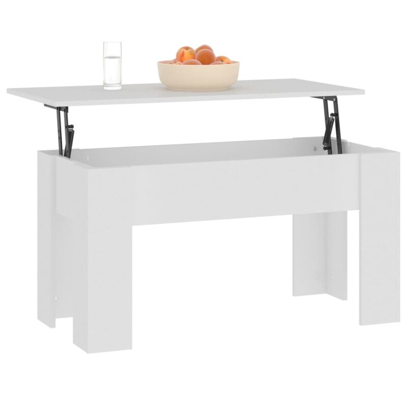 vidaXL Coffee Table White 39.8"x19.3"x20.5" Engineered Wood