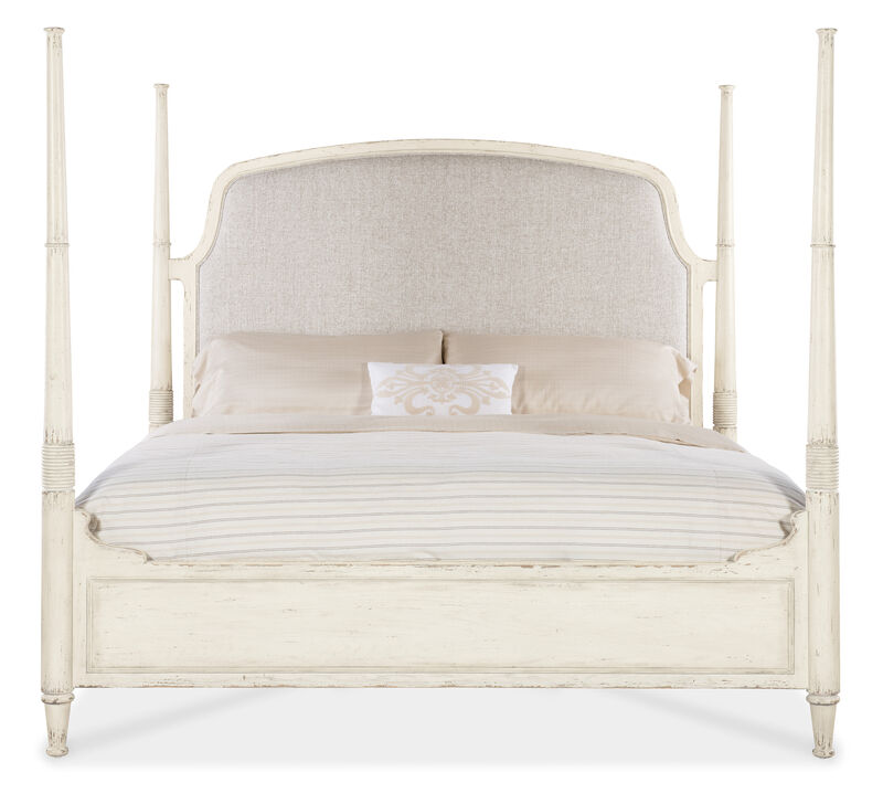 Americana King Upholstered Poster Bed