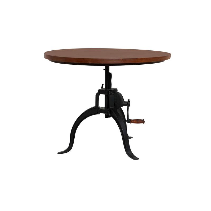 Carolina Living Riley Adjustable Height Rustic Coffee Table - Chestnut Top - Black Base