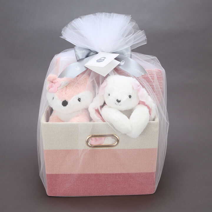Lambs & Ivy Pink/White 5-Piece Luxury Infant / Newborn / Baby Gift Basket Lambs & Ivy Pink/White 5-Piece Luxury Infant / Newborn / Baby Gift Basket