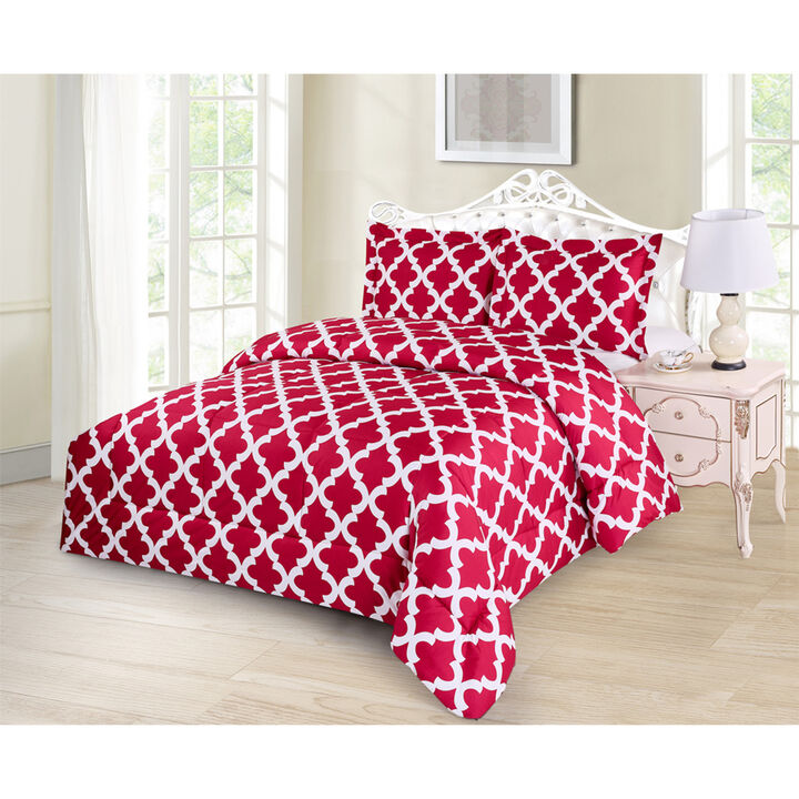 Legacy Decor Comforter with 2 Pillow Shams Goose Down Alternative Ultra Soft Microfiber Navy Blue Color, Twin Size