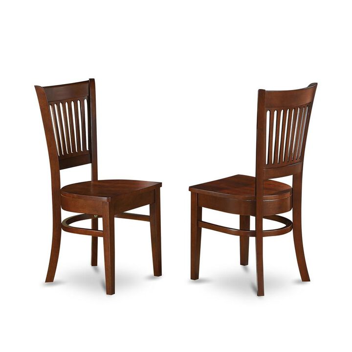 East West Furniture Vancouver    Wood  Seat  Dining  Chairs  in  Espresso  Finish,  Set  of  2