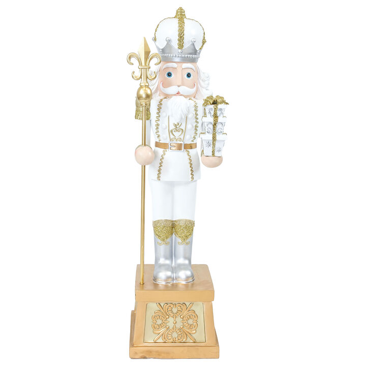 Sunnydaze Pierre the Fleur-de-Lis Christmas Nutcracker Statue - 47" H Sunnydaze Pierre the Fleur-de-Lis Christmas Nutcracker Statue - 47" H