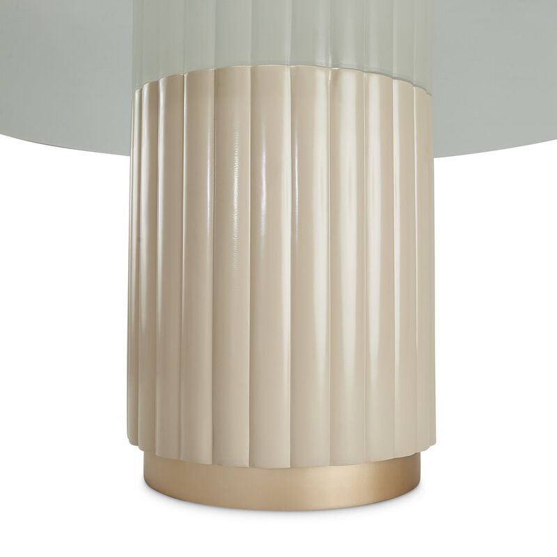 Michael Amini Malibu Crest Round Dining Table - Chardonnay