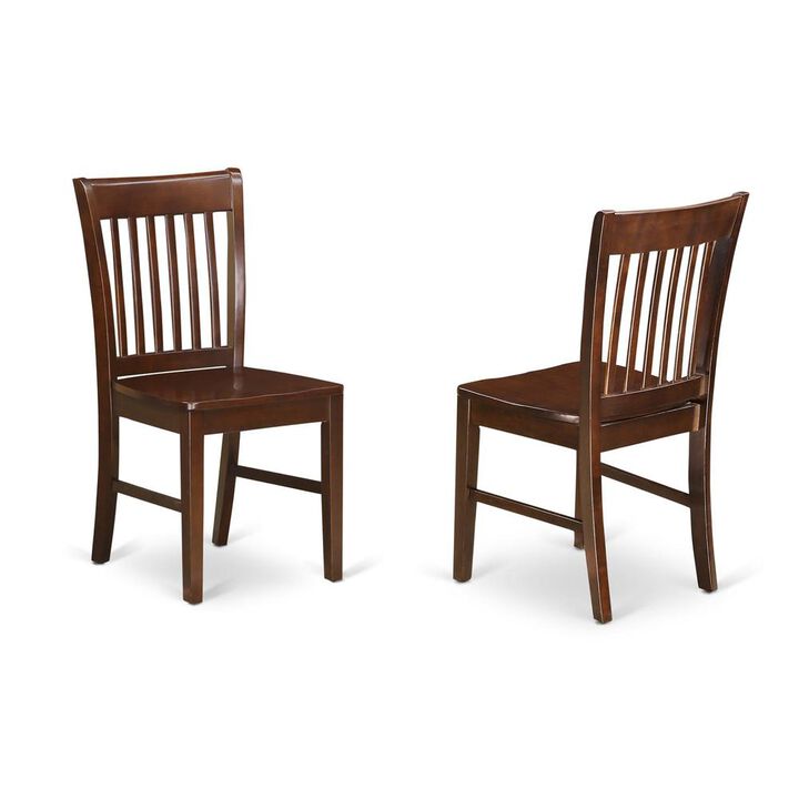 East West Furniture Dining Room Set Mahogany, ANNO5-MAH-W