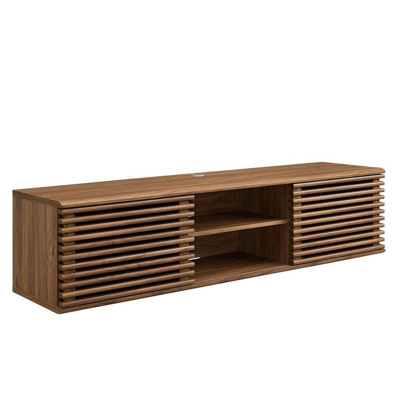 Render 60" Wall-Mount Media Console TV Stand-Benzara