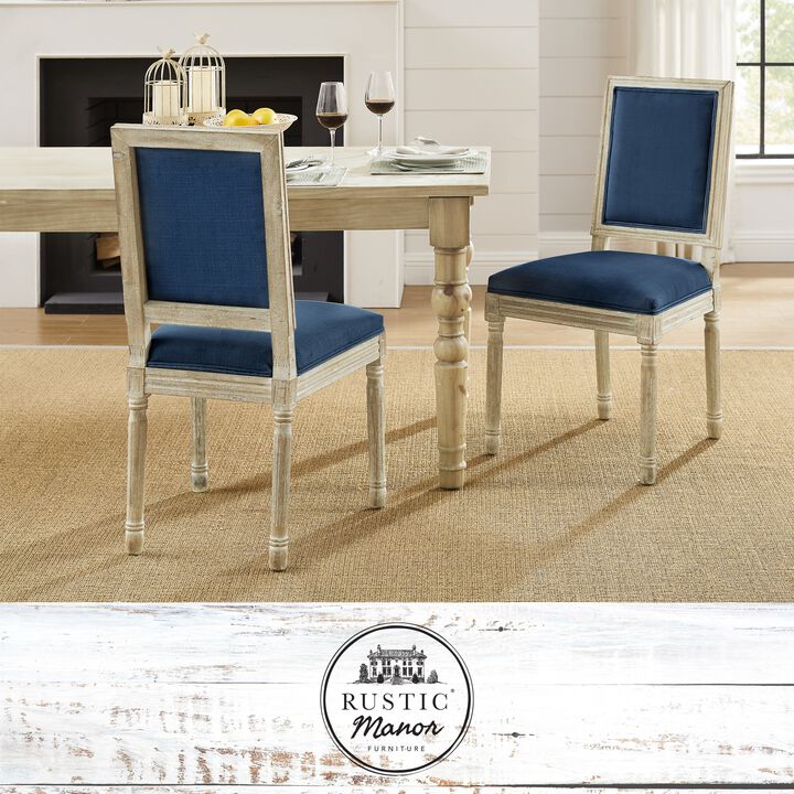 Rustic Manor Aisley Linen Dining Chair (Set of 2)