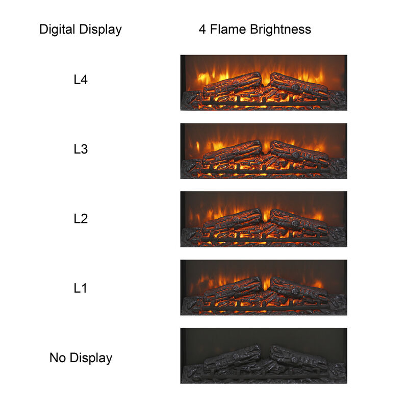 Streamdale Ultra Thin Electric Fireplace Insert with Flame