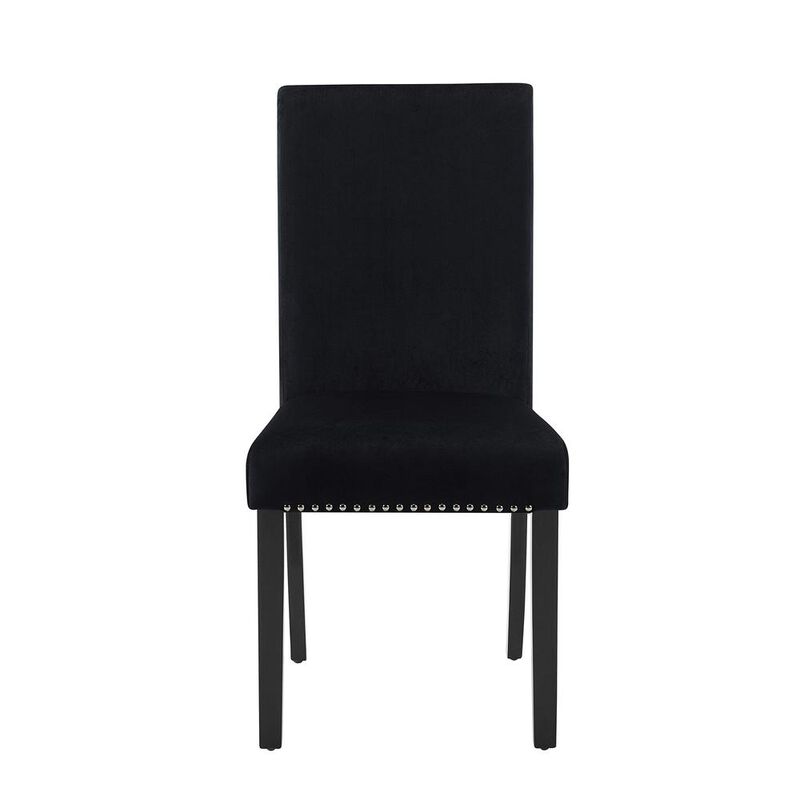 New Classic Furniture Celeste Black Wood Upholstered Dining Chair (Set of 6)
