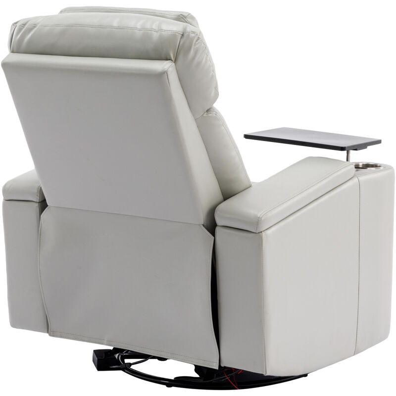 Merax Power Swivel Recliner Chair with Cell Phone Holder