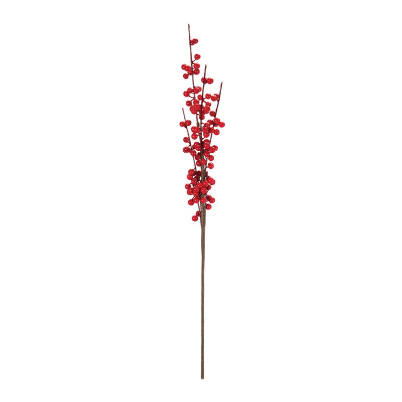 6 Ilex Berry Stems – Foam Holiday and Christmas Decorations for Home, Tabletop, and Seasonal Display