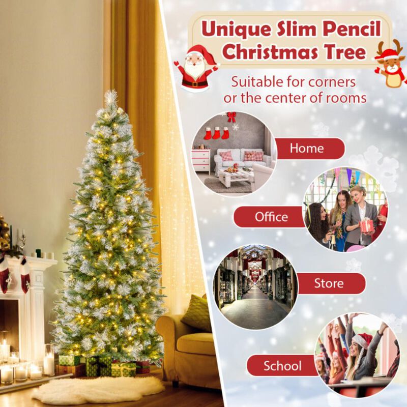 Hivvago 6/7.5/9 FT Artificial Christmas Tree with Warm-White LED Lights