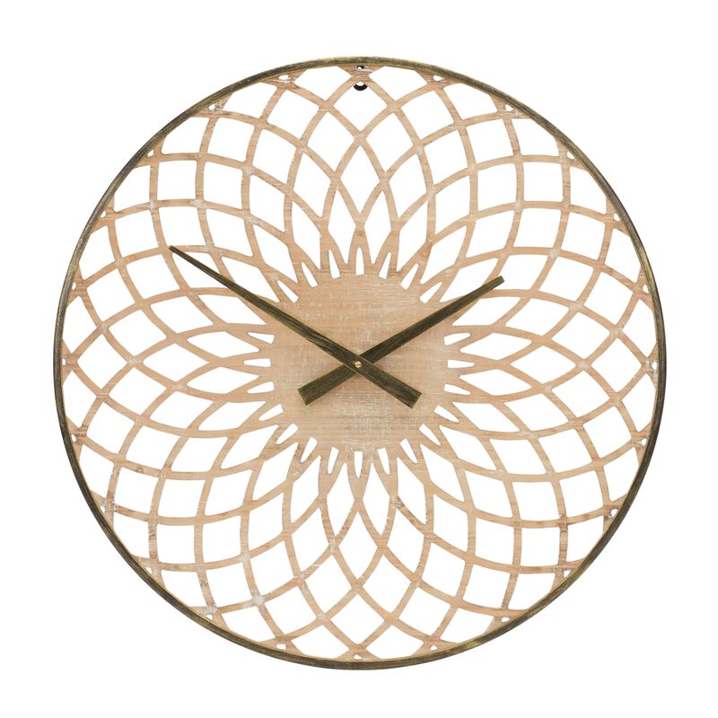Wall Clock 23.75"D MDF/Iron