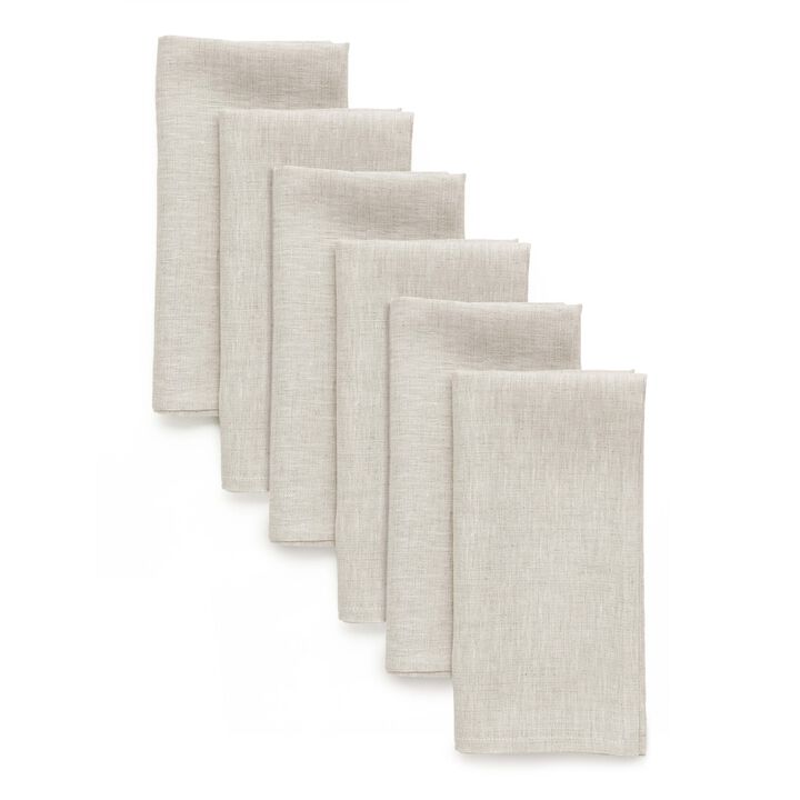 Solino Home 100% Pure Linen Dinner Napkins 20 x 20 Inch Set of 4 | Athena