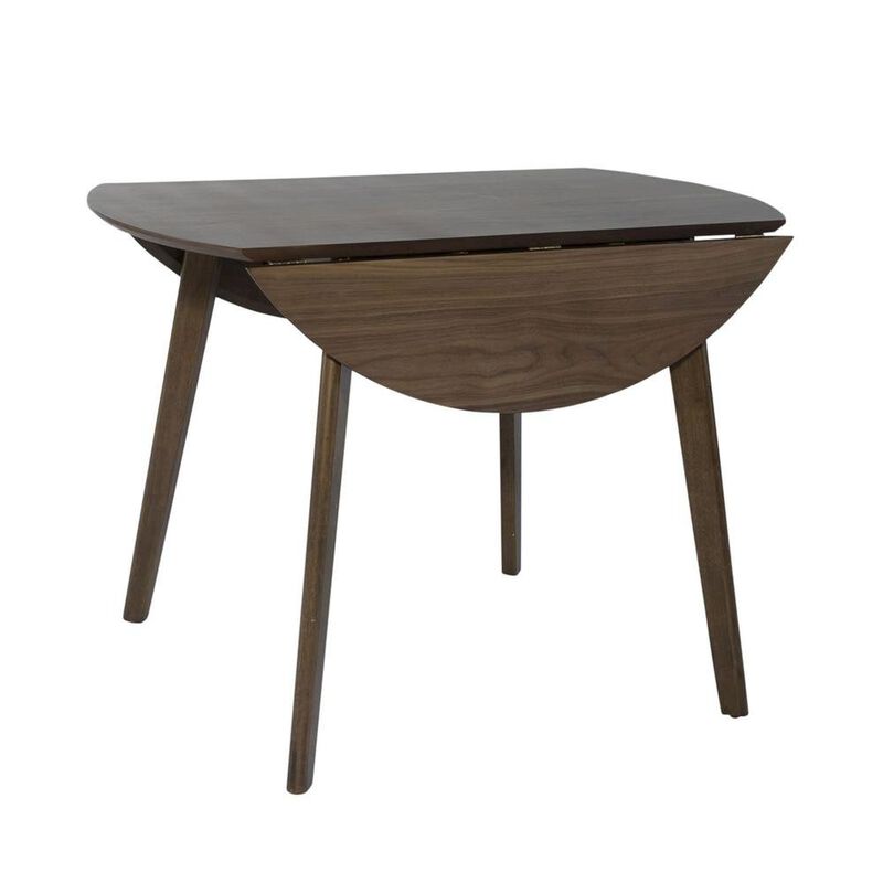 Starlight Canyon Home Round Dining Table with Drop Leaves – Small Round Kitchen Table in Brown