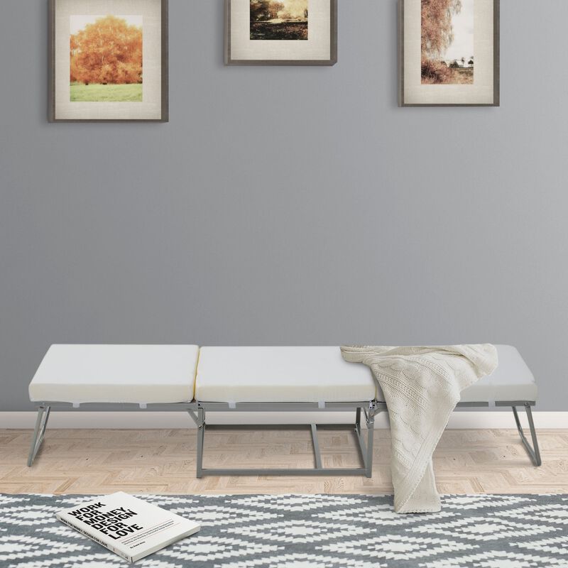 Grey Convertible Seating: Sofa Bed with Storage Box & Padded Sponge
