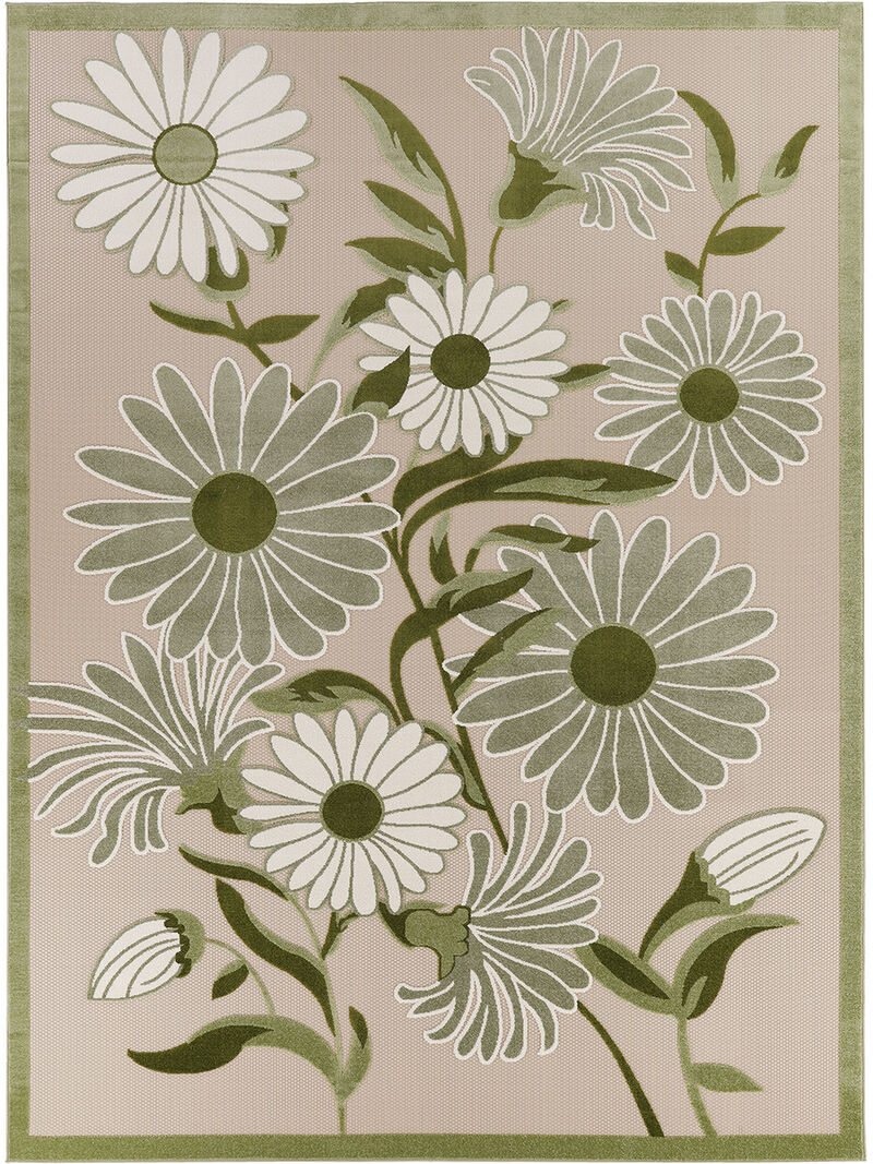 Aloha ALH33 Ivory/Green 9' x 12' Rug