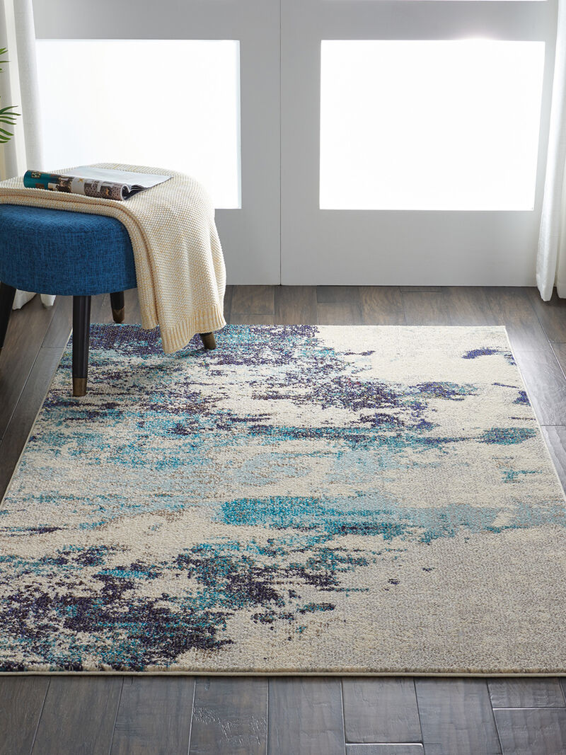 Celestial CES02 Ivory/Blue 3'11" x 5'11" Rug