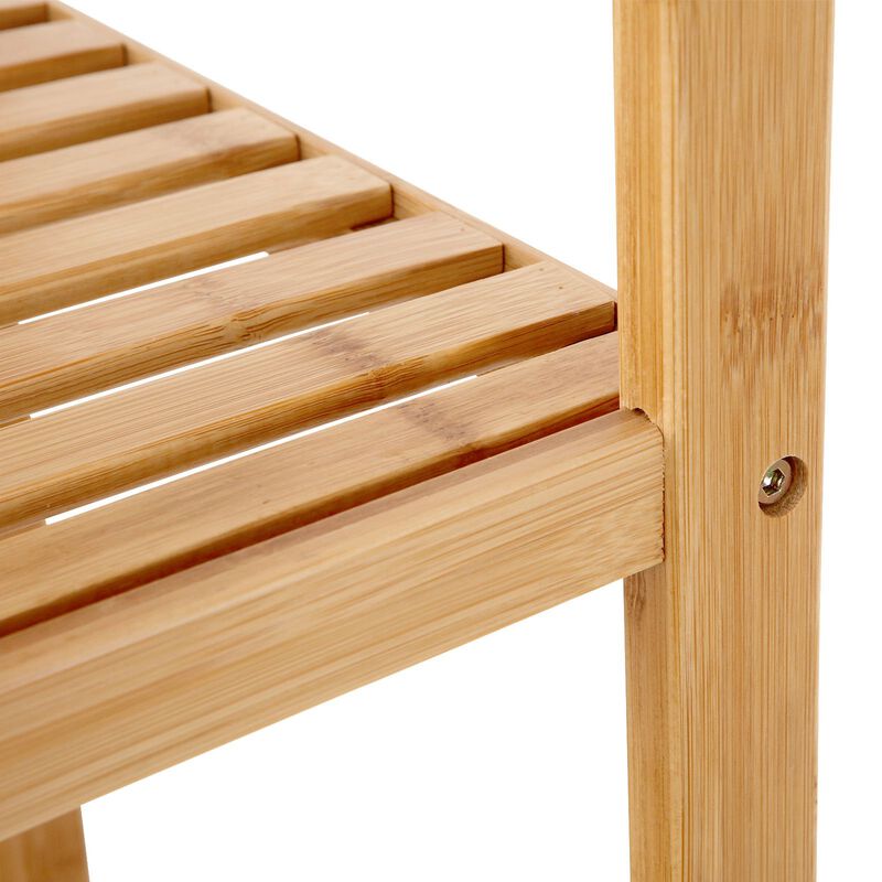 5-Tier Bamboo Bathroom Shelf, Standing Kitchen Rack