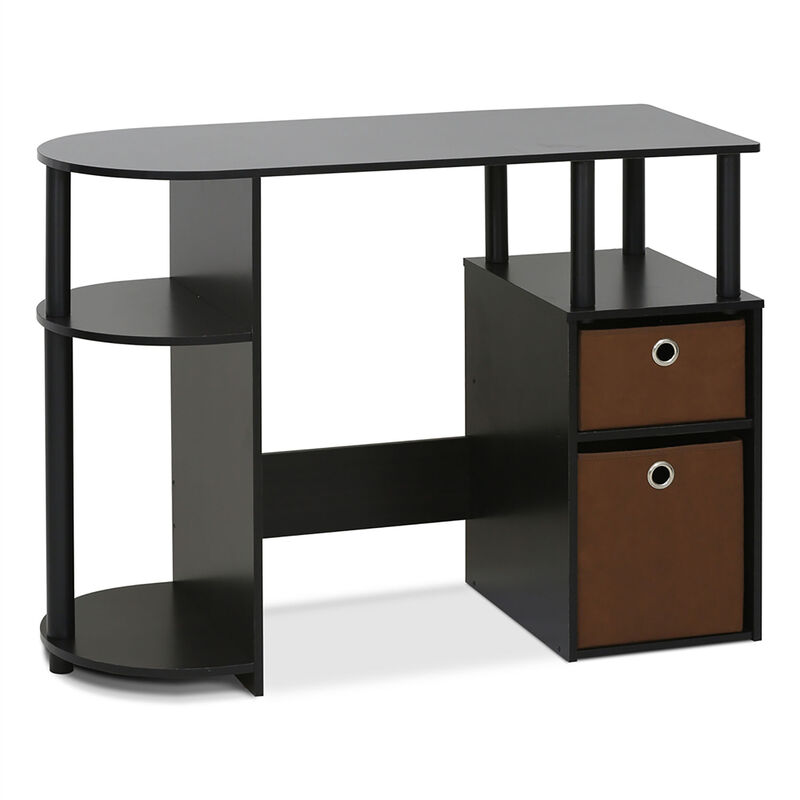 Furinno 15111 JAYA Simplistic Computer Study Desk with Bin Drawers