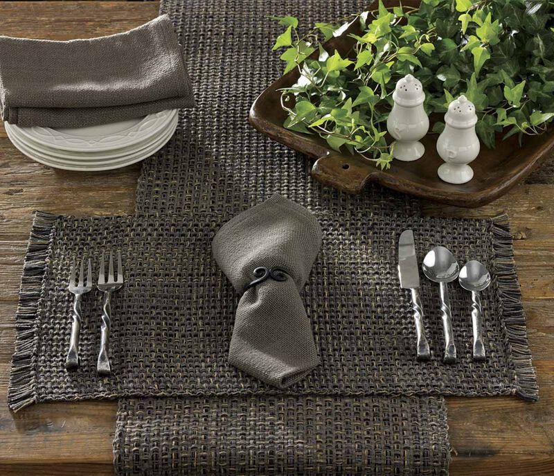 Park Designs Black Expresso Tweed Table Runner 54"