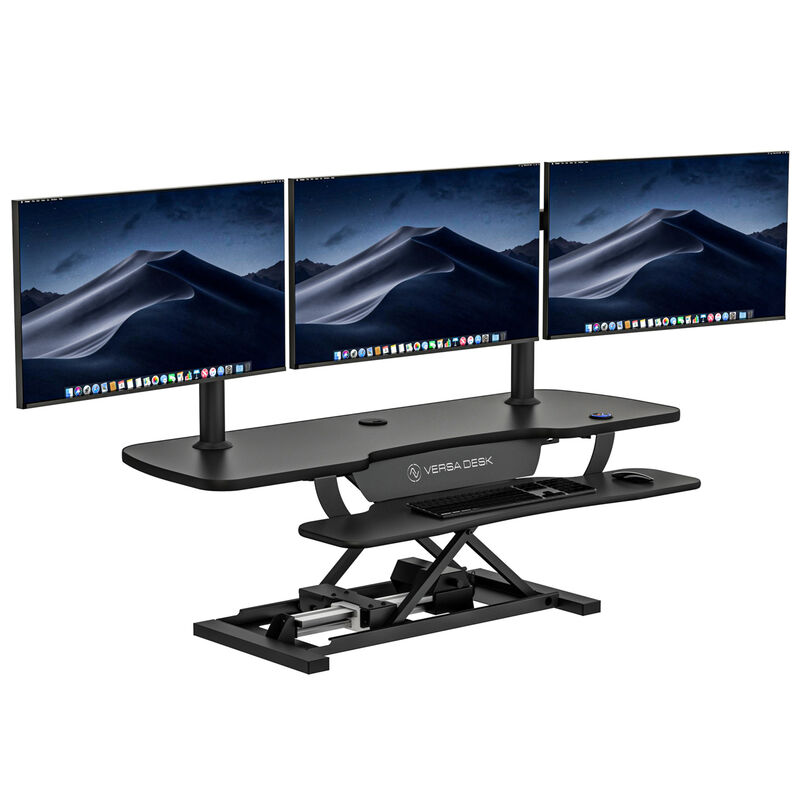 VersaDesk PowerPro® 48"W Electric Adjustable Standing Desk Converter, Black