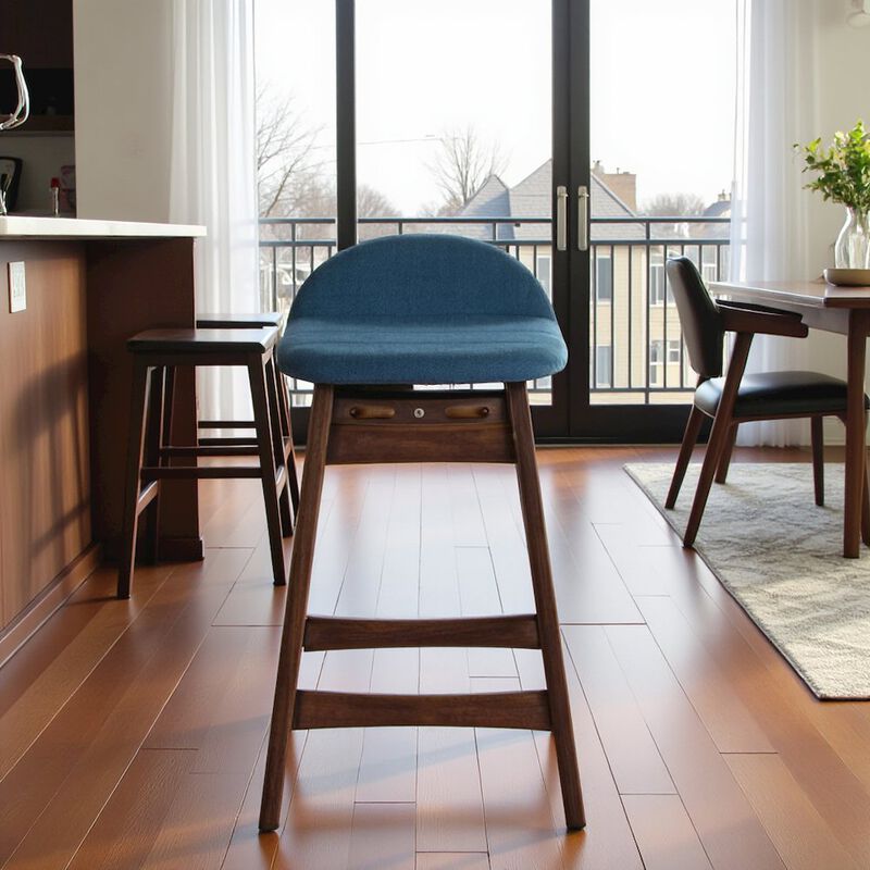 Starlight Canyon Home Brown Wooden Counter Height Chair with Back – Stylish Bar Stools for Kitchen