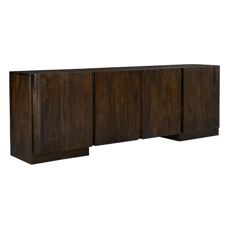 Alex Hamilton Percy 4-Door Sideboard in Barista Brown on Solid Acacia Wood