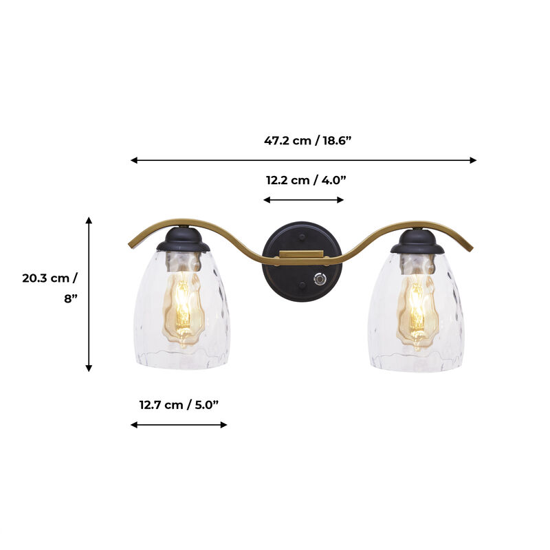 Teamson Home - Heidi Dimmable 2-Light Bathroom Vanity Light