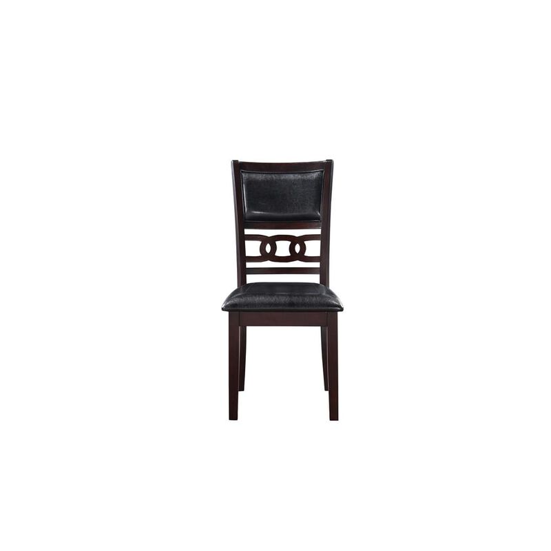 New Classic Furniture Furniture Gia Solid Wood Dining Chairs in Ebony Black (Set of 2)