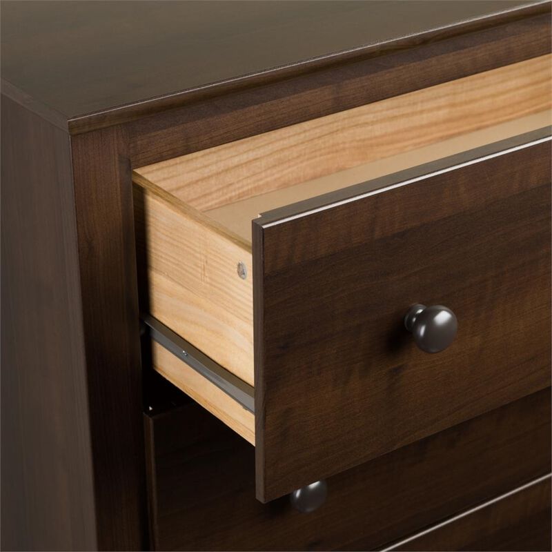 Prepac Espresso Fremont Tall 2 Drawer Nightstand with Open Shelf