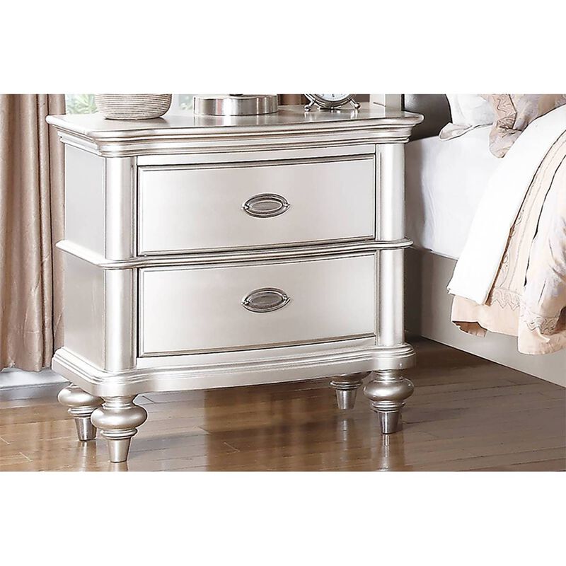 Streamdale Classic Elegant Nightstand, 2-Drawers Bedside Table