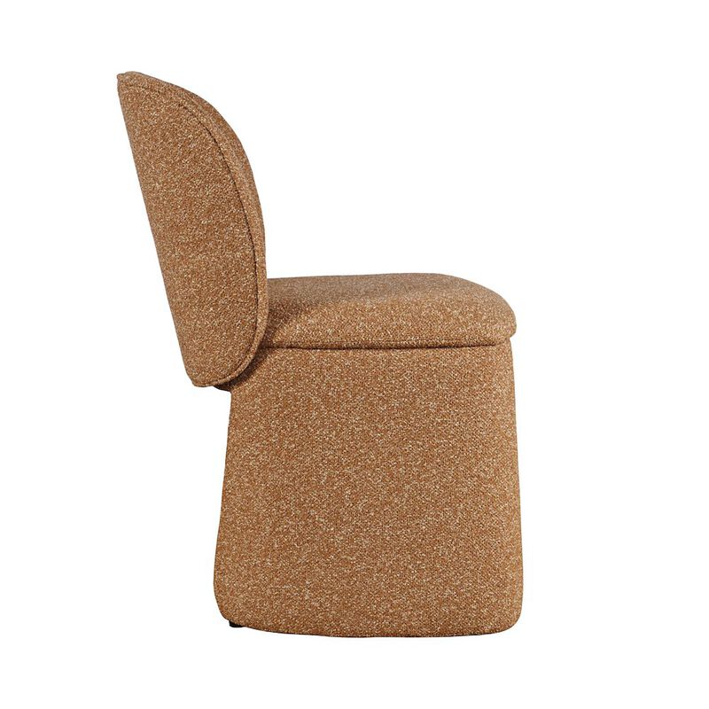 Jofran Breck Mid-Century Modern Curved Upholstered Dining Chair - Set of 2