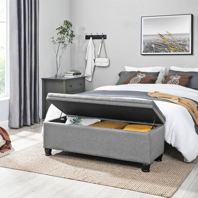 Elegant Storage Ottoman - Versatile Footstool with Hidden Storage