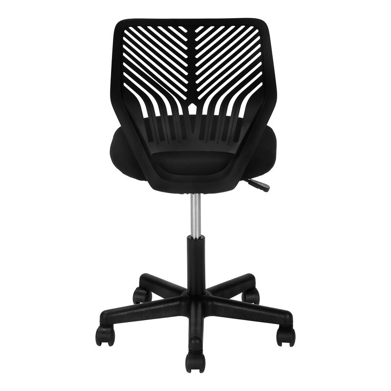 Monarch Specialties I 7336 Office Chair, Adjustable Height, Swivel, Ergonomic, Computer Desk, Work, Juvenile, Metal, Fabric, Black, Contemporary, Modern