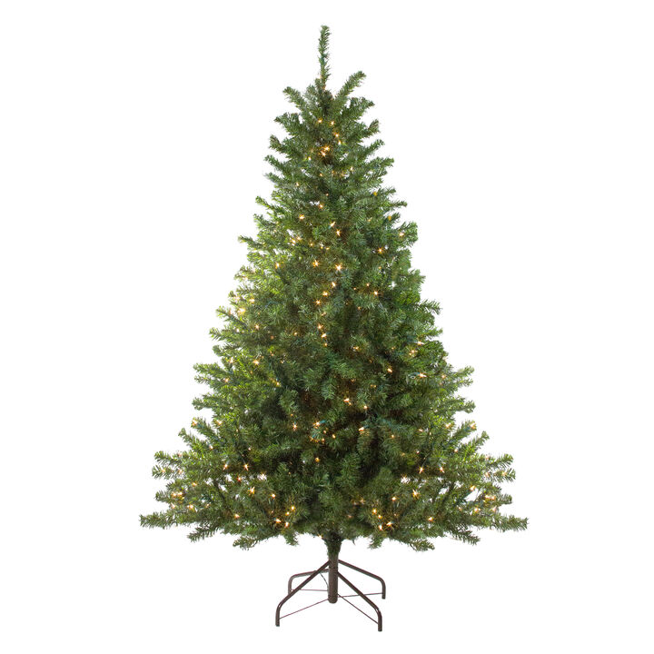 10' Pre-Lit Medium Canadian Pine Artificial Christmas Tree  Clear Lights