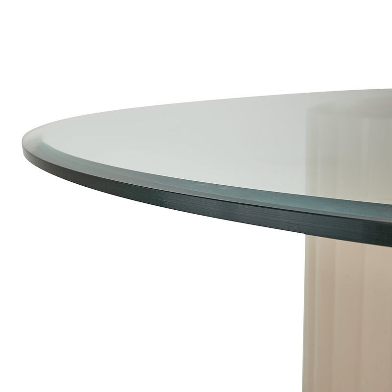Michael Amini Malibu Crest Round Dining Table - Chardonnay