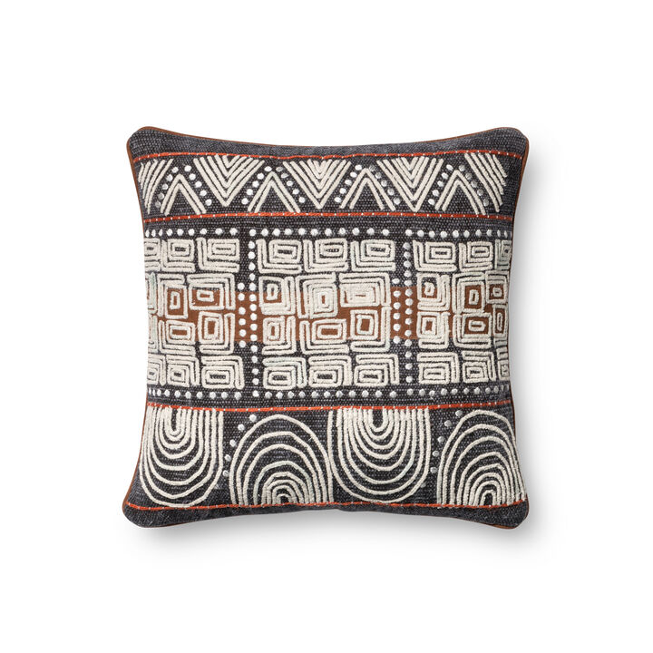P0379 Blue/Rust 18"x18" Poly Pillow