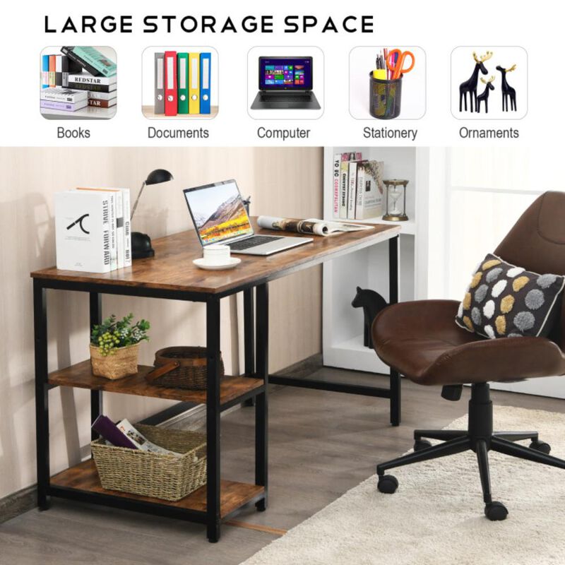Hivvago 47 Inches Computer Desk with Adjustable Shelf