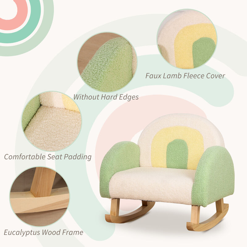 Rocking Toddle Sofa Chair for Nursery Kindergarten Playroom Bedroom - Gray