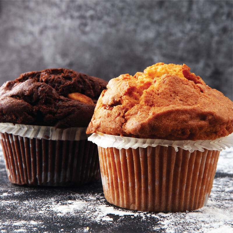 Baker's Secret 12cup Muffin Cupcake Pan, 2Layers Non-stick Coating, Aluminized Steel, Dark Gray, Superb Collection