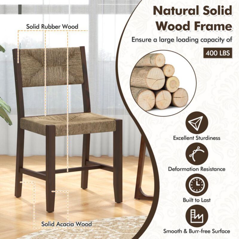 Hivvago Wooden Dining Chair Set of 2 for Kitchen Dining Room